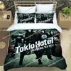 Rock band Duvet Cover Set HD Comforter Cover Tokio Hotel band printed Bedding Set for Kids Bedding Sets Bedclothes Bedroom Decor