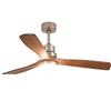Bauhaus Mid-Century Silent Solid Wood Smart Ceiling Fan Light for Living Room/Bedroom