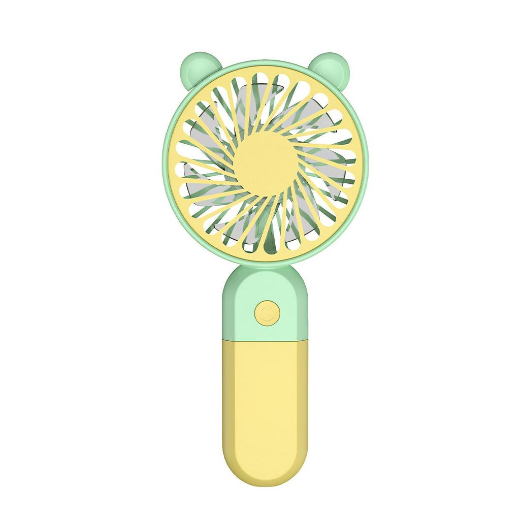 2026 New Cartoon Portable USB Charging Dual-Color Handheld & Desktop Fan for Students