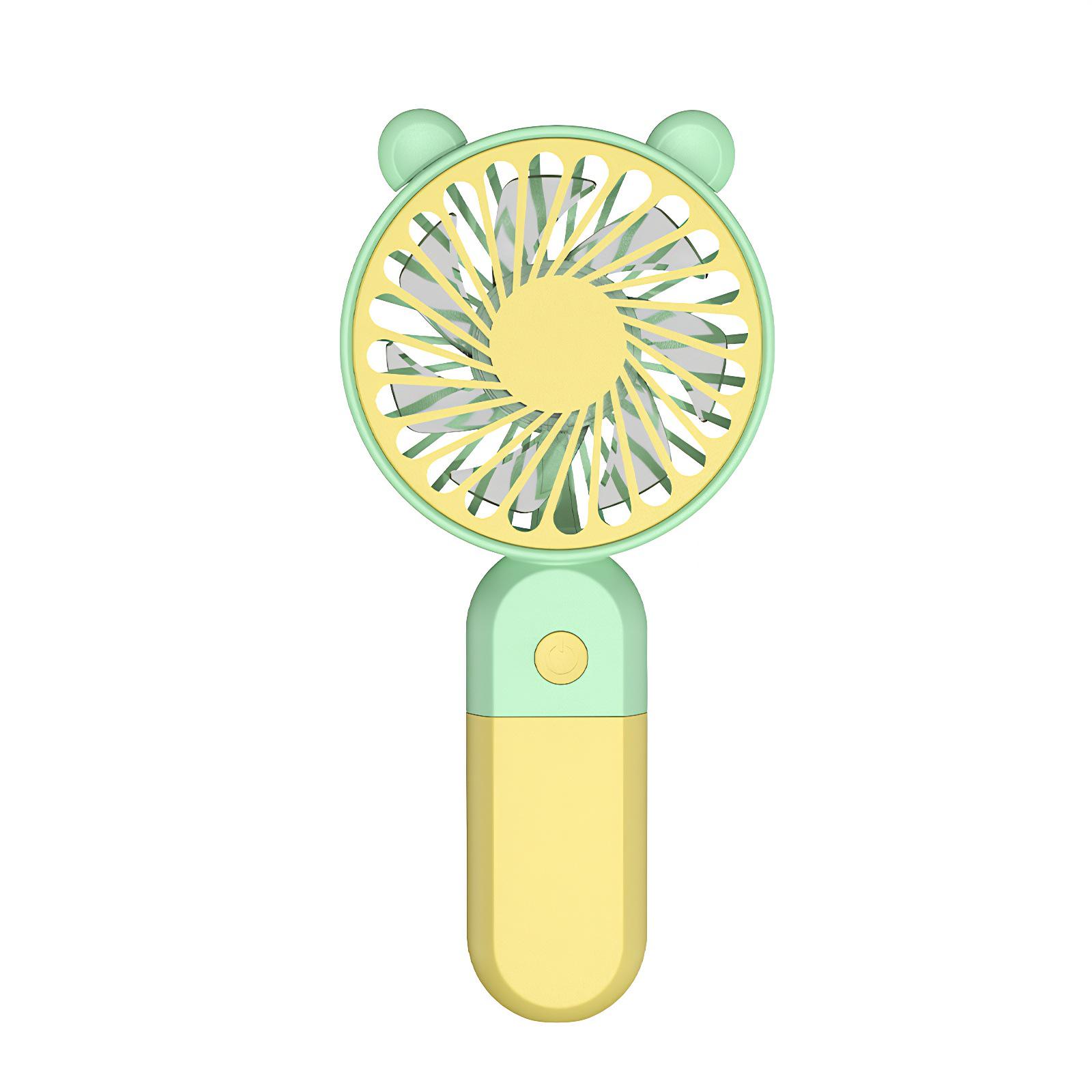 

2026 New Cartoon Portable USB Charging Dual-Color Handheld & Desktop Fan for Students 170*30*80 золотой