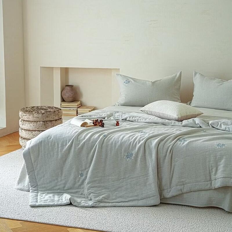 Yuan Zhi Wei Washed Cotton Linen Blend Summer Quilt