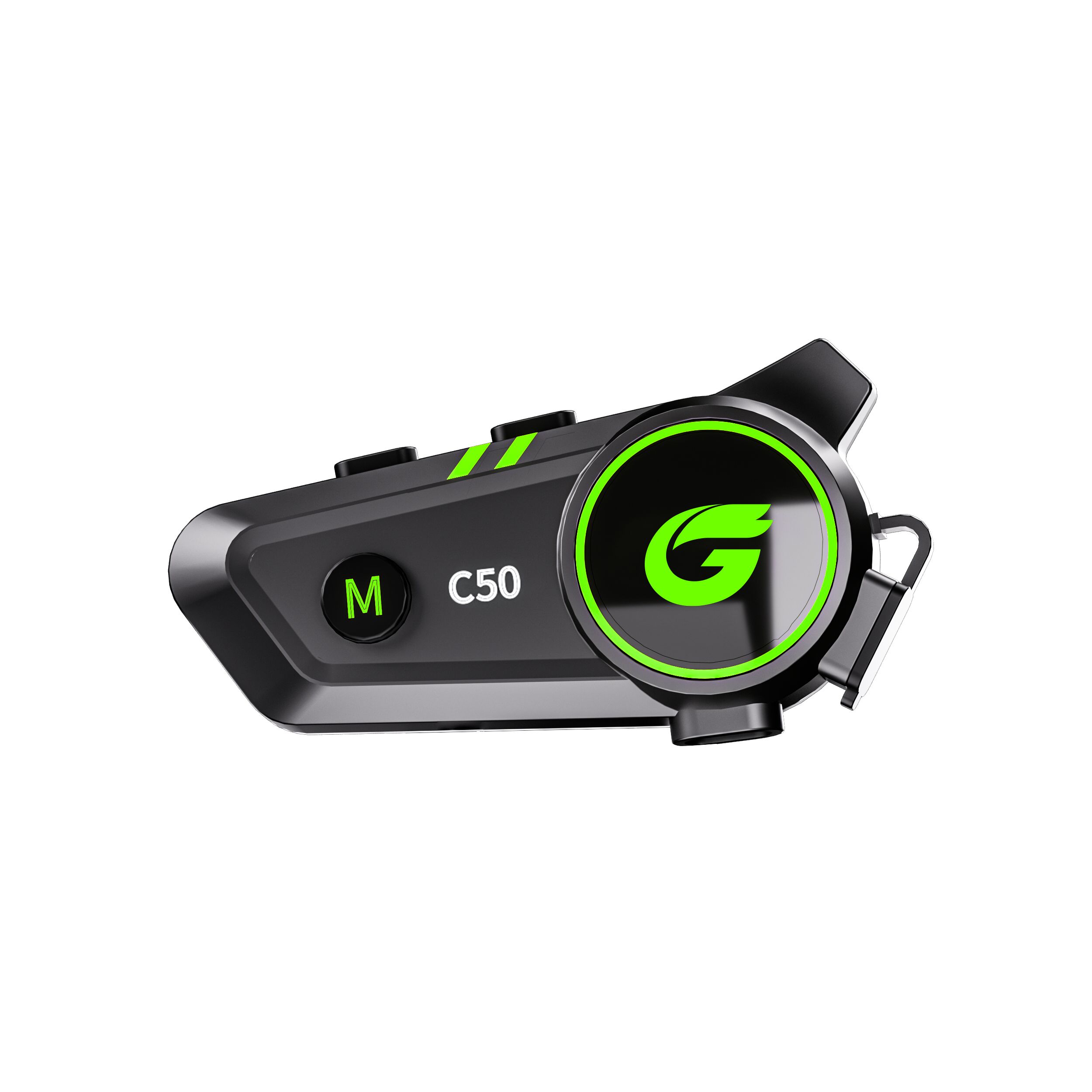 C50 Motorcycle Helmet Bluetooth Headset for 2 Riders Intercom чёрный