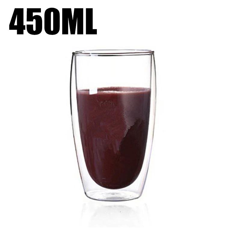 High-grade Double-layer Insulated Glass Cup Coffee Tea Drink Water Beer Creative Transparent Mug Gift Household Office Use Sets