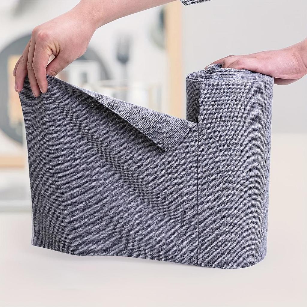 Rotolo di asciugamani in microfibra riutilizzabile, Asciugamani per la pulizia a strappo a mano, Panno per la pulizia, Salviette assorbenti multiuso per la pulizia, Strofinaccio da cucina