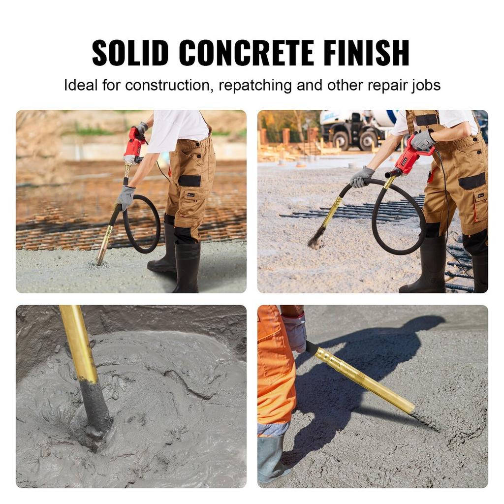 Handheld Electric Concrete Vibrator 960W 2M Shaft Air Bubble Remover