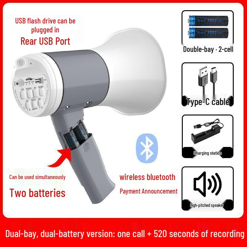 Portable Rechargeable Outdoor Megaphone & Horn Amplifier Speaker