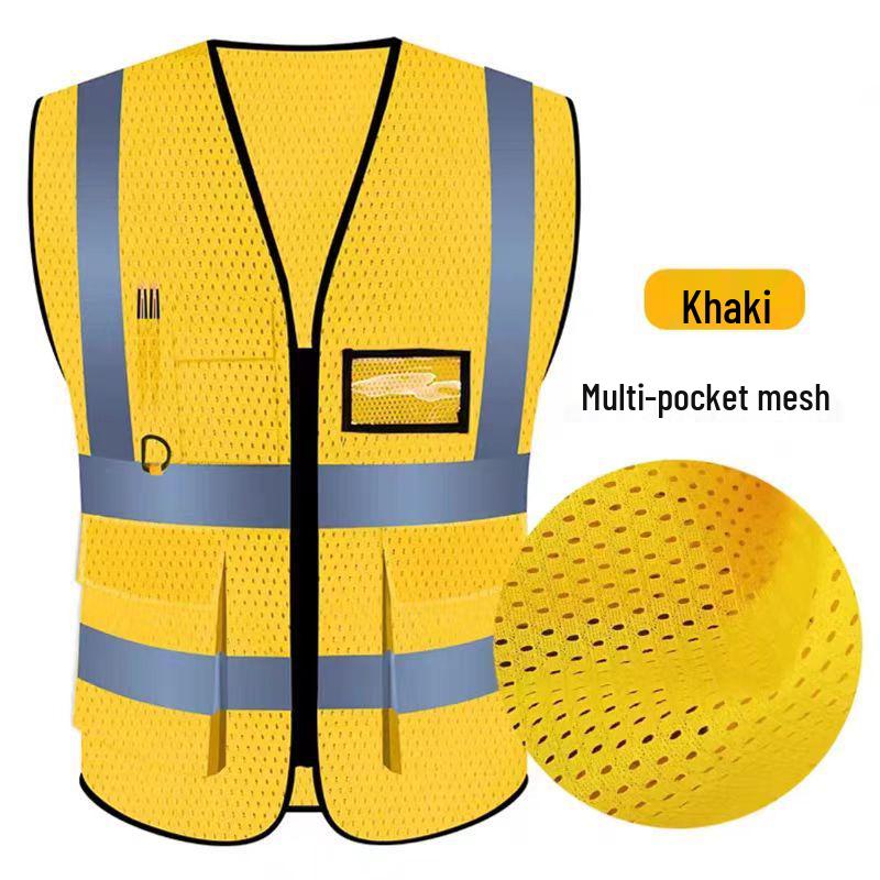 Reflective Logo Safety Vest - Breathable Summer Construction & Volunteer Gear