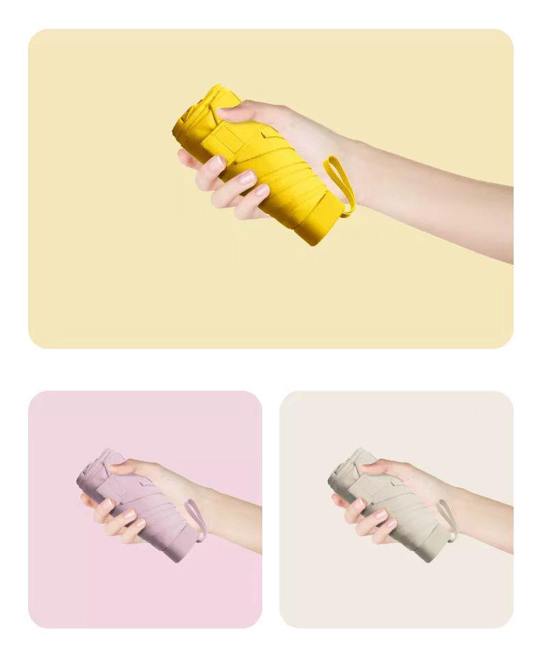Ultra-light Mini Card Pack Sun Protection Foldable Anti-UV Umbrella