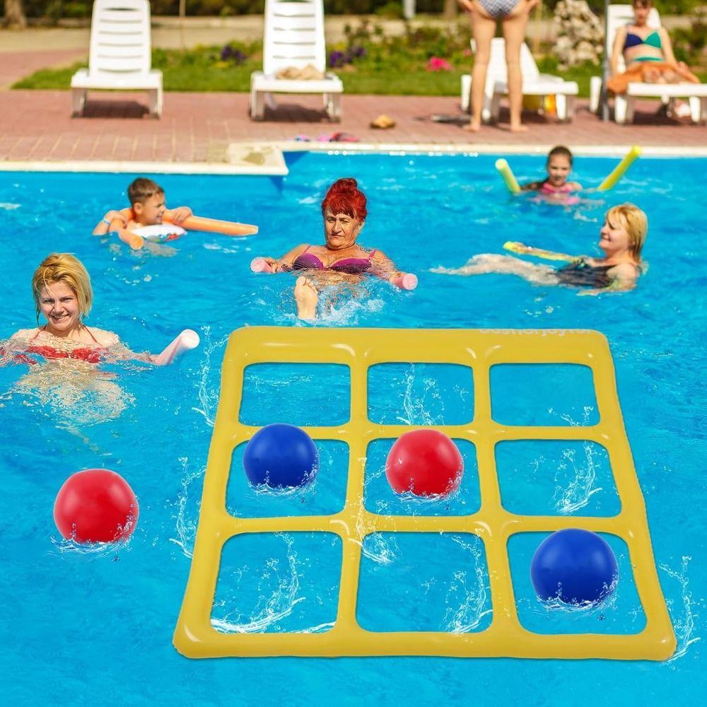 Portable Inflatable Pool Toy Set 6/10 Balls Pool Float Games Set Pool Party Decorations  Backyard