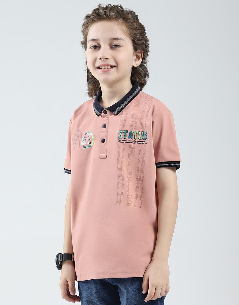 Monte Carlo Boys Printed Collar Neck Tshirt