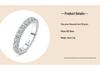 18K Gold-Plated 925 Sterling Silver Moissanite Band Ring for Women