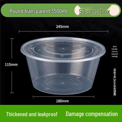 Disposable Round Food Container with High Lid