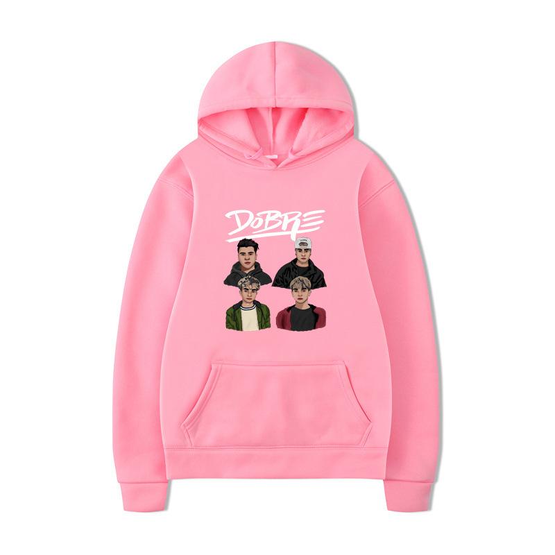 Autumn Winter DOBR Letter Print Men's Hoodie Vintage Unisex Pullover Men Vintage Graphic Hoody Tops Oversize Clothing