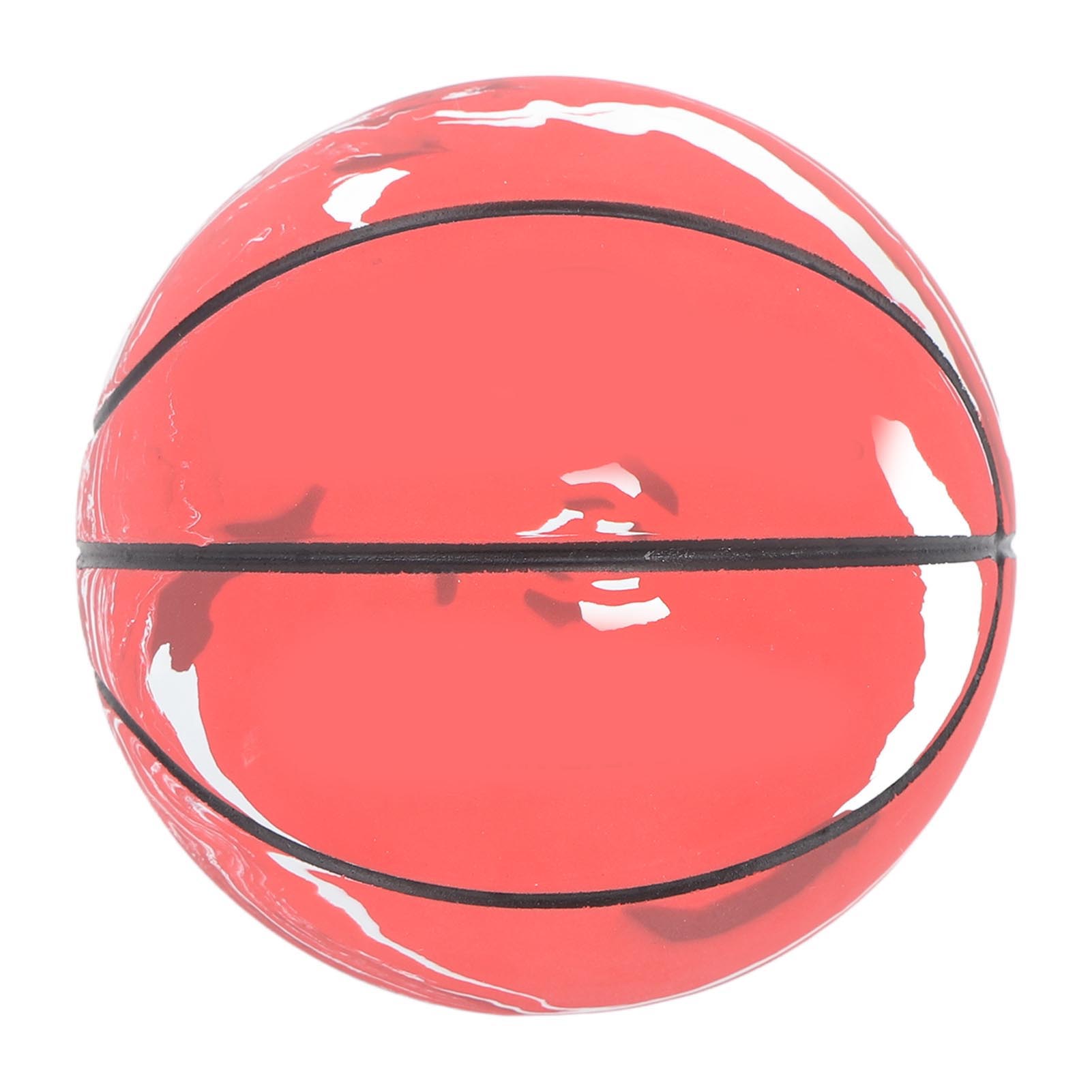 Miniature Basketball Toy Stress Relief Rubber Basketball Bouncy Ball Decoration for Kids Pets Red