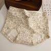 Women's Floral Print High Waist Cotton Boxer Briefs - Anti-Exposure and Elastic Fit