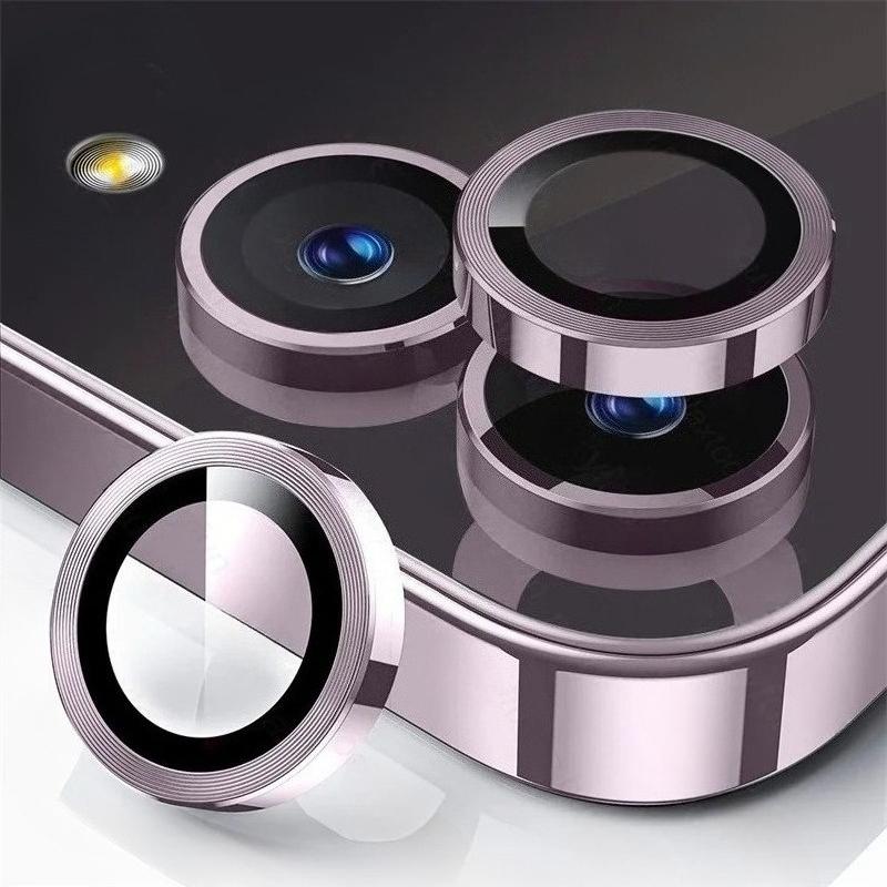 1-3PCS 9H HD Tempered Glass Camera Lens Protector Film Anti-scratch Alloy Metal Lens Ring Cover For Samsung Galaxy Z Flip 7 6 5