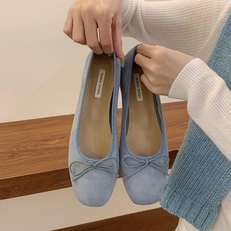 Retro Bow Single Shoes Female 2025 New Summer Within The High Female Shoes Red Ballet Flat Shoes Zapatos De Mujer