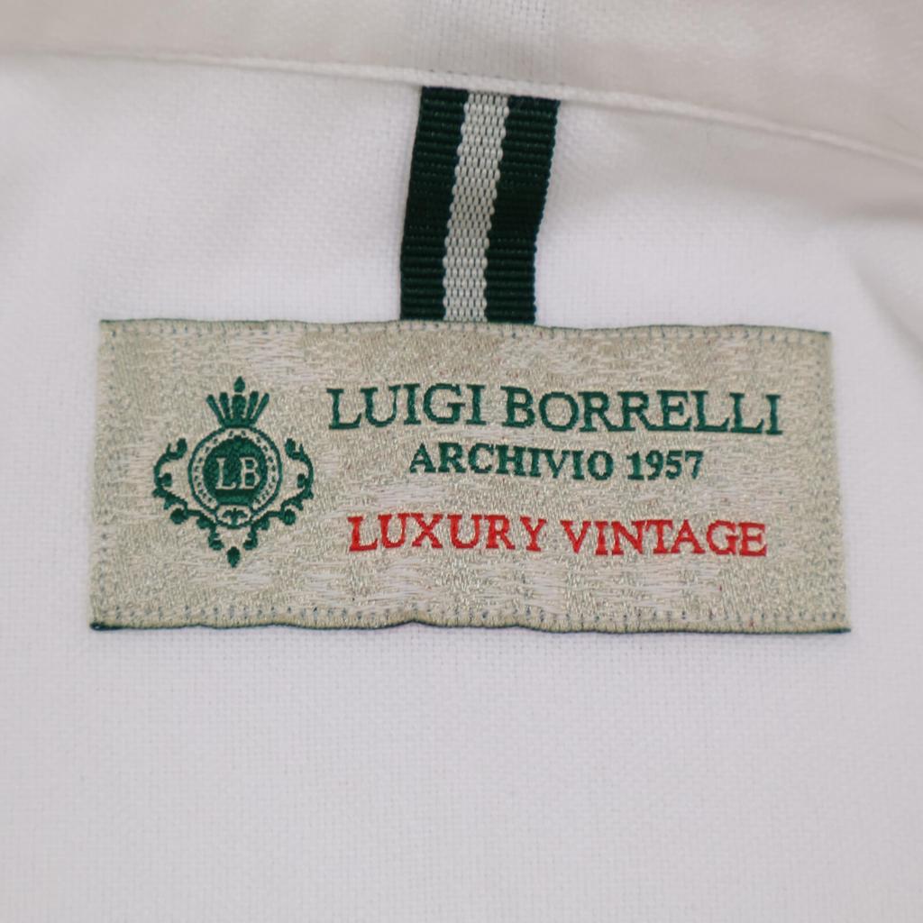 luigiborrelli MA0677932 Cotton button-down long-sleeve shirt/ tops M whiteUsed