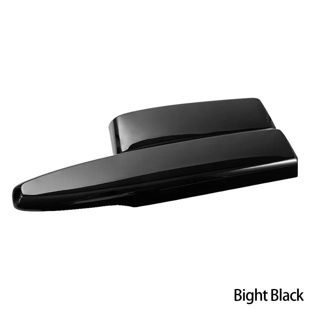 2X Auto Center Armrest Box Panel Cover ABS Carbon Fiber Black Cap Interior Accessories for Mercedes-Benz C W204 E W212 GLK X204 Bight Black LHD