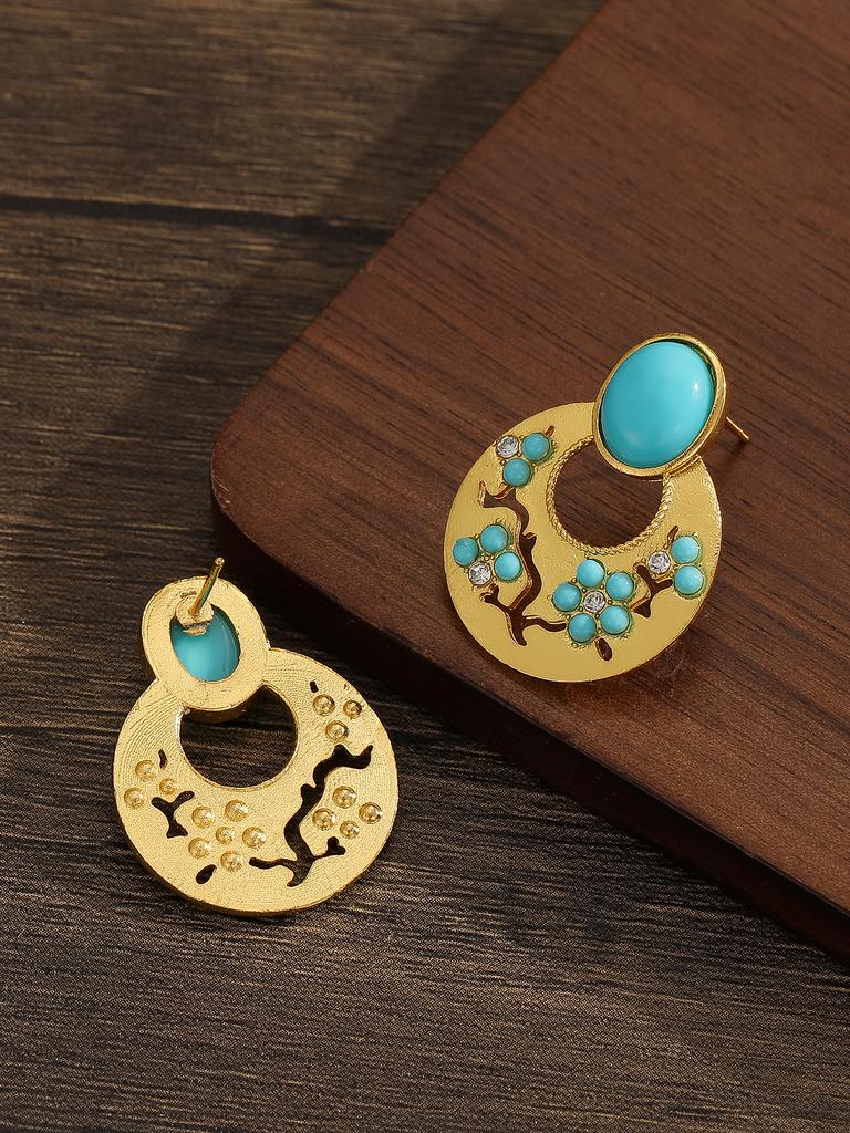 Bohemian turquoise Pendant Earrings Vintage Style New Women's Accessories Jewelry