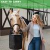 Adjustable Spill-Proof Horse Feed Bag with Mesh Slow Feeder Design