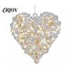 Christmas Tree Gift Ornaments Faux Crystal for Tree, Clear Snowflake/Starfish/Heart/Bird/Horse Hanging Decoration Decorations with Sequins Xmas Winter