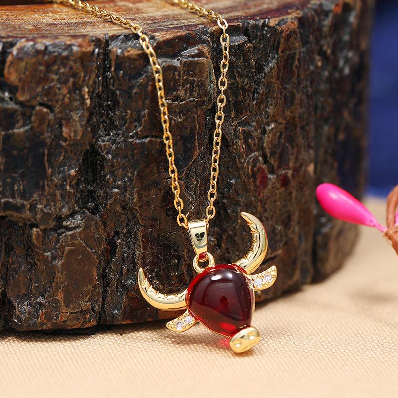 Chinese style imitation Hetian jade safety buckle necklace women's retro temperament titanium steel clavicle chain gold inlaid jade pendant with