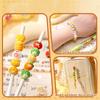 2/4Pcs Cartoon Beaded Gel Pen Retractable Gel Pen 0.5mm Tip Studewnt Writing Pen Quick Drying for Writing Journaling