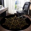 1 Stück Astrologie-Symbole Büro Runder Teppich, Indoor-Matte Geeignet für Büro, Unter Bürostühlen Schlafzimmer Wohnzimmer Heimdekoration, Raumdeko