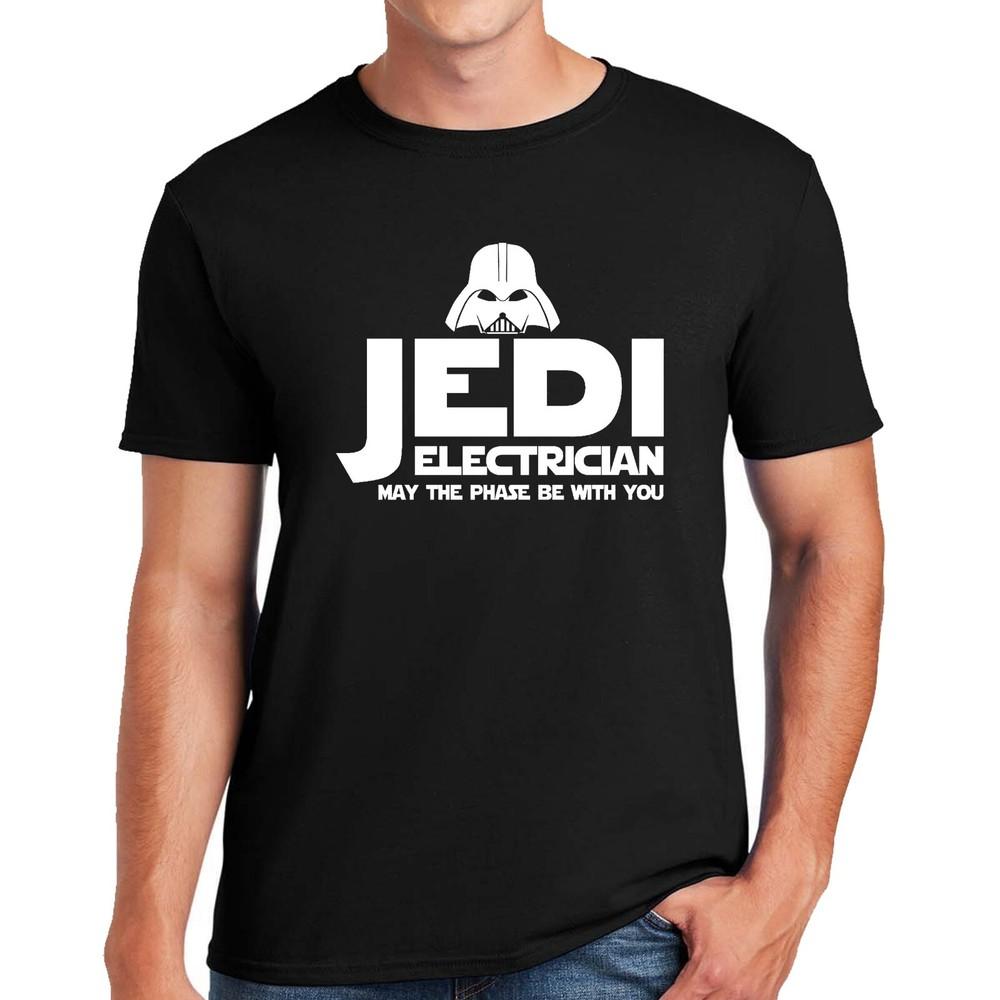 

JEDI ELECTRICIAN SPARKY | FUNNY | NOVELTY | JOKE | MEN S T-shirt TEE TOP 2XL