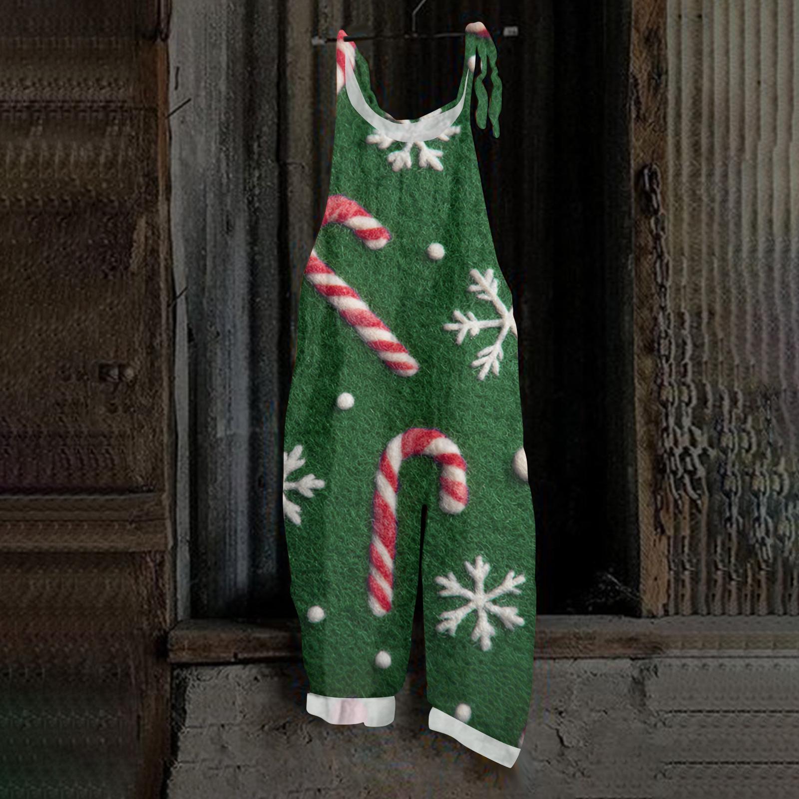 

Women s Jumpsuit Halloween Print Casual Loose Vintage Shoulder Strap Cotton Linen XXXL