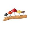 Bunte Pilze auf Baumstumpf Harze Miniaturfigur Sammlerstück Ornament für Heim-, Schreibtisch- und Landschaftsdekorationen