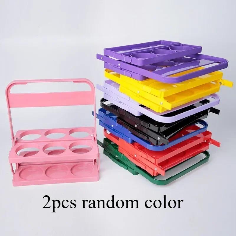 

6 Holes Foldable Beer Bottle Carrier Wine Rack Durable Cup Organizer Bar Beverage Display Basket Reusable Beverage Ball Caddy
