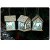 Xmas Luminous Wooden House Hotel Christmas Tree Window Decoration Pendant Ornaments DIY Gift