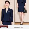 Chic Professional Women's Skirt Suit - Elegant Spring/Autumn Beauty Salon Front Desk Uniform