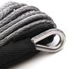 1/4'' X 50' 7700LBs Synthetic Winch Line Cable Rope W/ Sheath For Car ATV UTV Jeep Grey