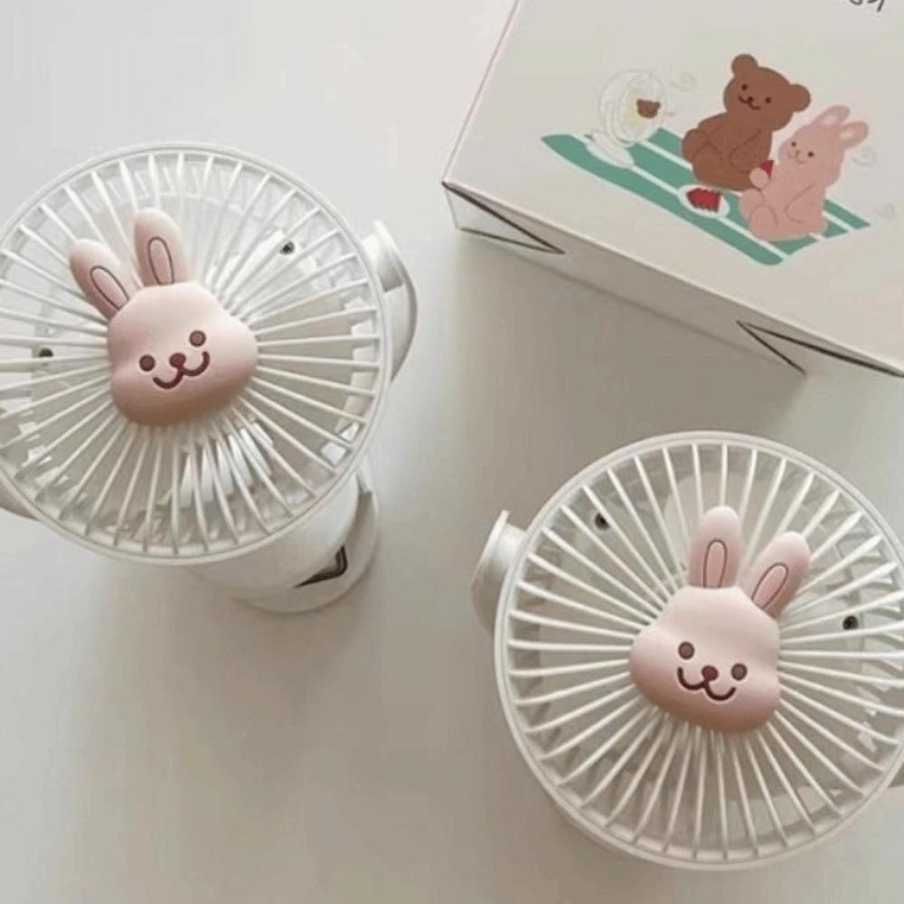Bear Cart Stroller Fan 3 Speeds Clip On Electric Fan Portable Outdoor Fan for 3.7V1200mAh Baby