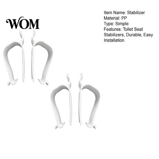 Toilet Seat Accessory Stabilizer, Clip-On No Drilling Required Clamps, Stable Fixation Stabilizer Clip Easy Installation Lid Lifter, for Home Bathroom