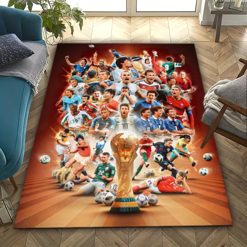 players Lamine Yamal and Erling Haaland, Vinicius Junior and Kylian Mbappé carpet is suitable for living room and bedroom office decorative carpet L1