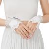 Detachable Shirt Pleated Flare Sleeve False Cuffs Solid Color Pleated Wristband Decorative Women Clothing Accessory