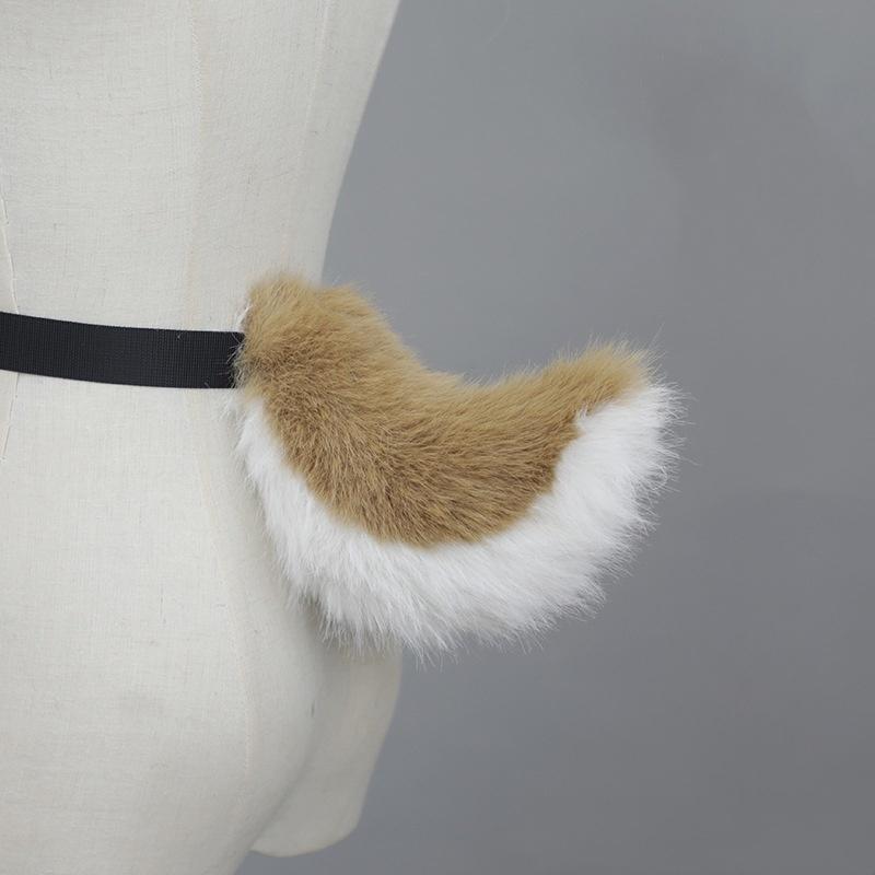 New Handmade Universal JK Rabbit Tail Lolita Cosplay Props Simulation Faux Fur Tails Plush Fox Cat Halloween Accessories