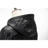 Chinese Size Men Leather Jacket Hooded Soft Natural Cowhide Genuine Leather Coat Hood Man Clothes Spring Autumn Clothing