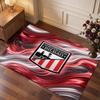 Athletic Bilbao Football Print Crystal Velvet Rug, Comfortable Water Absorbent Non Slip Indoor Floor Carpet