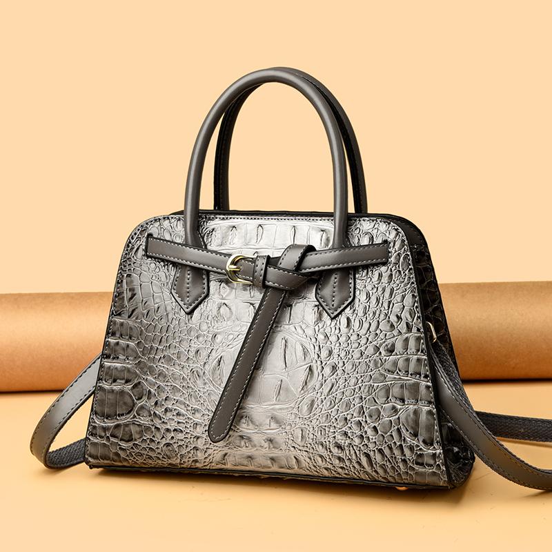 Fashion Luxury Crocodile Pattern Leather Women Tote Bags Large Capacity Ladies Handbag Winter Style Shoulder Crossbody Bag Purse