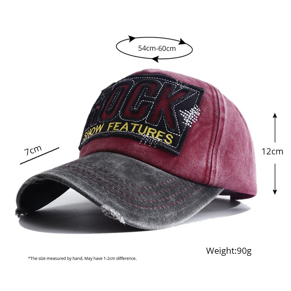 New Designer Letter Embroidered Stitching Washed Cotton Baseball Cap For Men Women Snapback Vintage Outdoor Sport Sun Protection Hat Gorras