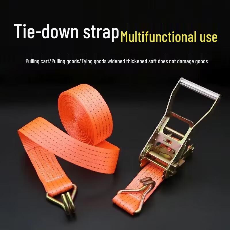 Ratchet Lashing Cargo Tie-Down Strap