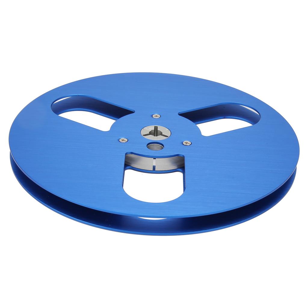 14 7 Inch Empty Reel 3 Hole Aluminum Alloy Opening Machine Part Takeup Reel for TEAC Blue
