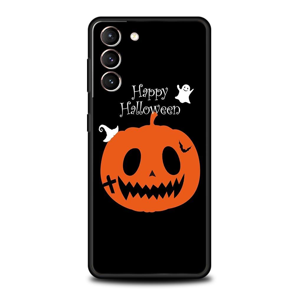 Phone Case For Samsung S24 S23 S22 Ultra S20 S21 FE 5G S10 S9 Plus S10E S8 S7 Edge Cover leaves fall fox pumpkin Halloween
