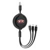 1Pcs Fashion New Car Mounted Telescopic Three In One Mobile Phone Charger For Kia Rio Ceed Sportage Cerato Soul Sorento K2 K5 Flip Car Accessories