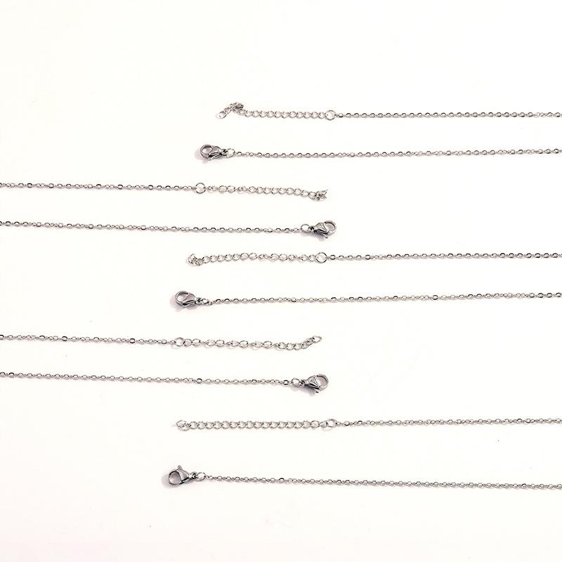 Direct supply stainless steel necklace O-chain titanium steel cross chain DIY necklace does not fade women's summer jewelry